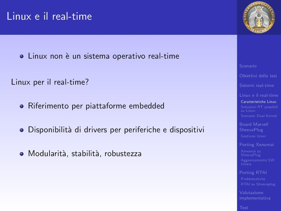 Riferimento per piattaforme embedded