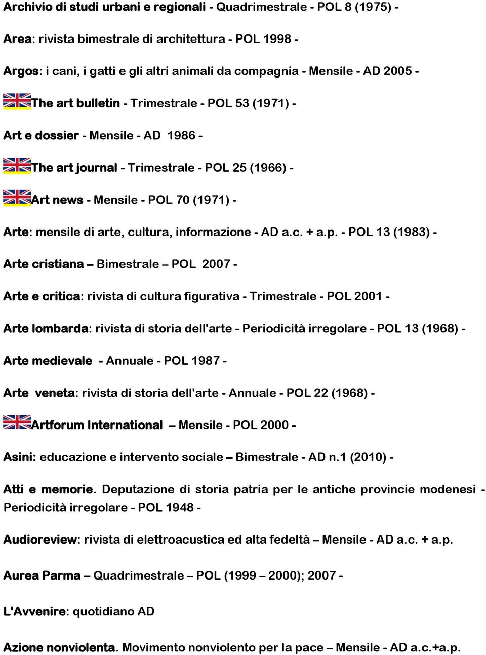 cultura, informazione - AD a.c. + a.p.