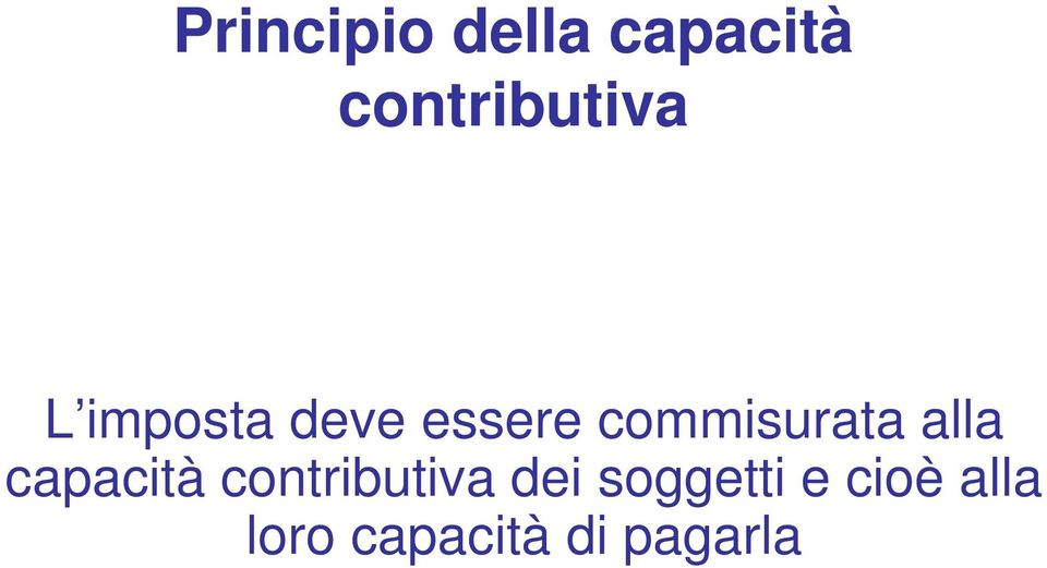 commisurata alla capacità