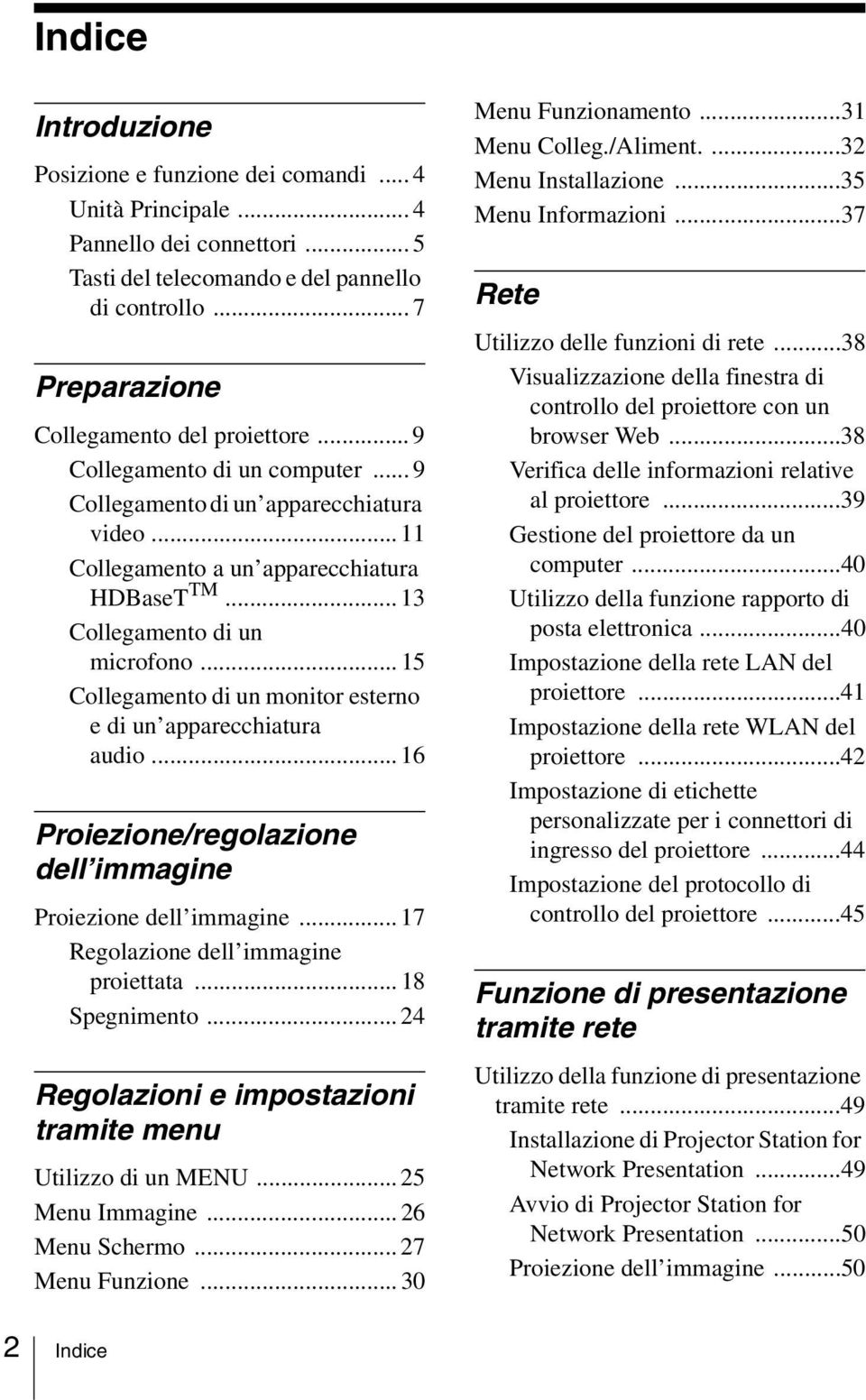 .. 13 Collegamento di un microfono... 15 Collegamento di un monitor esterno e di un apparecchiatura audio... 16 Proiezione/regolazione dell immagine Proiezione dell immagine.