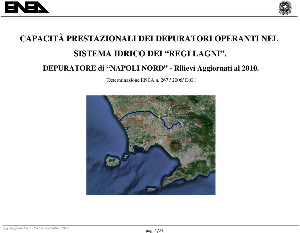 DEPURATORE di NAPOLI NORD - Rilievi Aggiornati