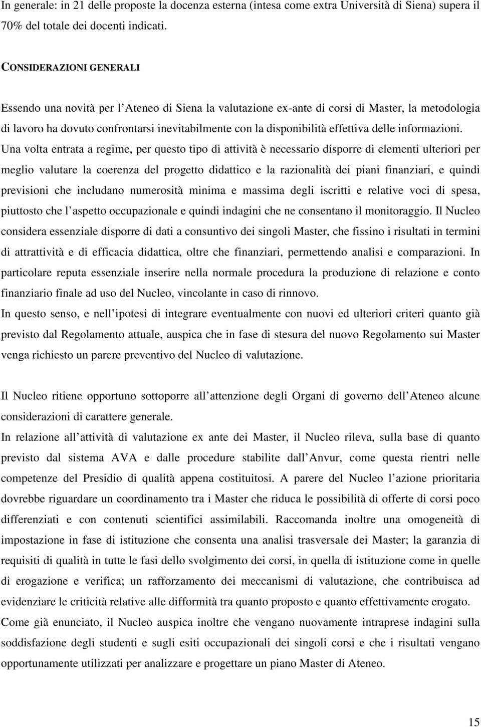 effettiva delle informazioni.