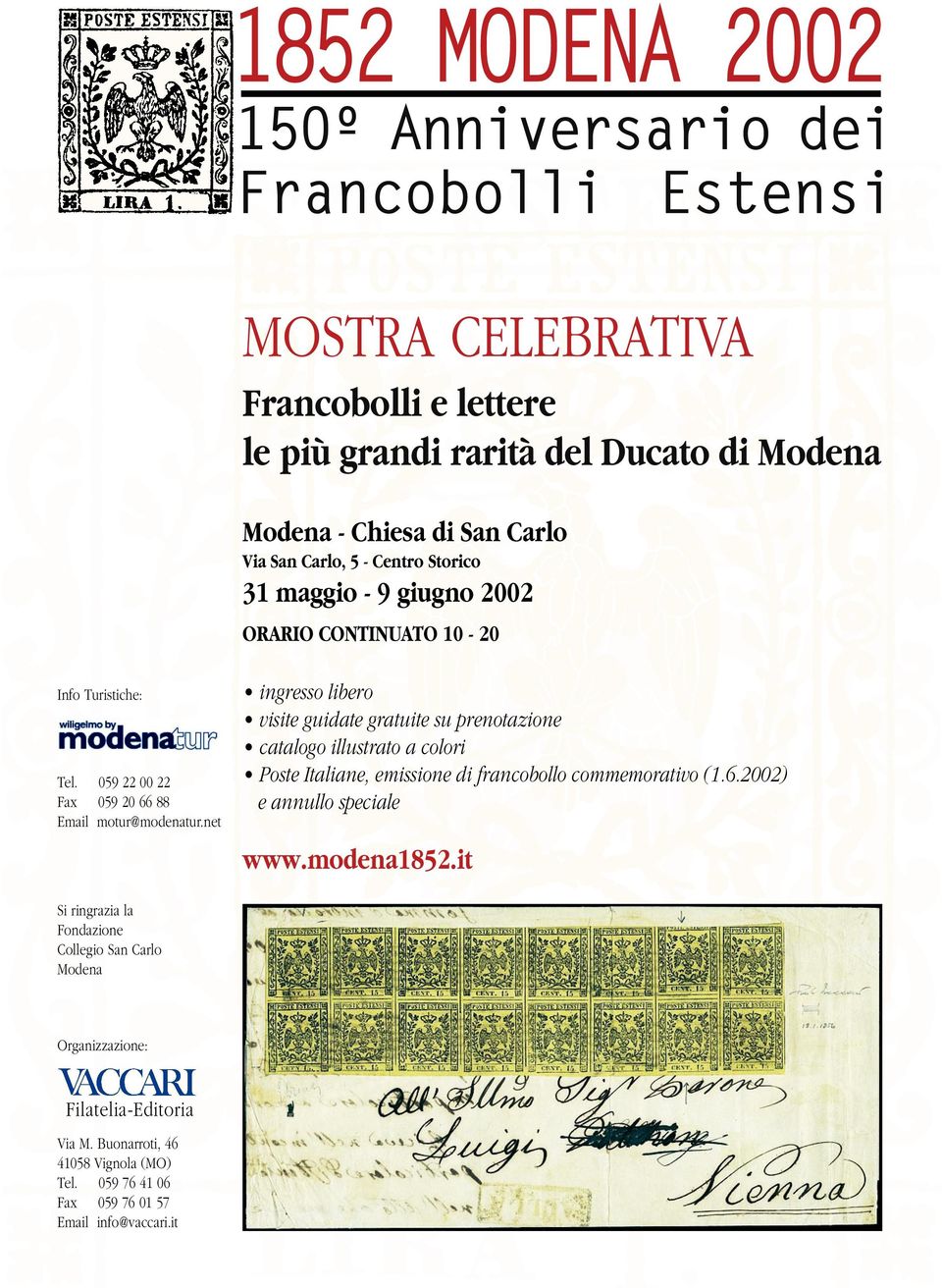 net ingresso libero visite guidate gratuite su prenotazione catalogo illustrato a colori Poste Italiane, emissione di francobollo commemorativo (1.6.