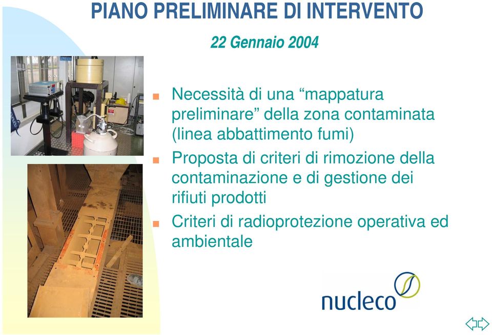 fumi) Proposta di criteri di rimozione della contaminazione e di