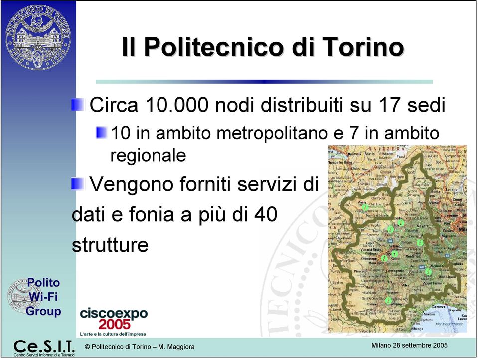 metropolitano e 7 in ambito regionale