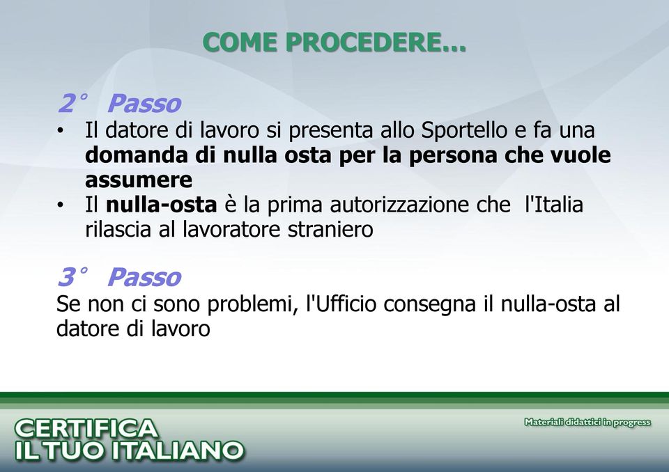 la prima autorizzazione che l'italia rilascia al lavoratore straniero 3