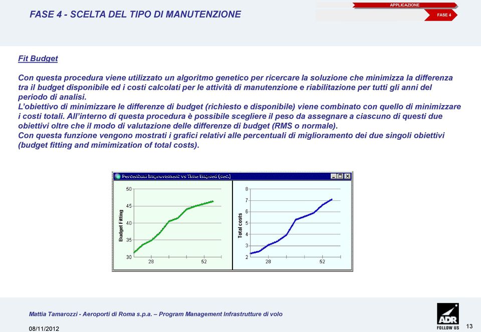 L obiettivo di minimizzare le differenze di budget (richiesto e disponibile) viene combinato con quello di minimizzare i costi totali.