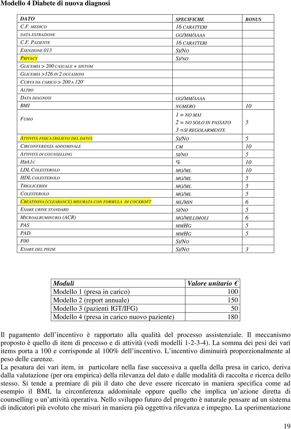 MEDICO 16 CARATTERI DATA ESTRAZIONE GG/MM/AAAA C.F.