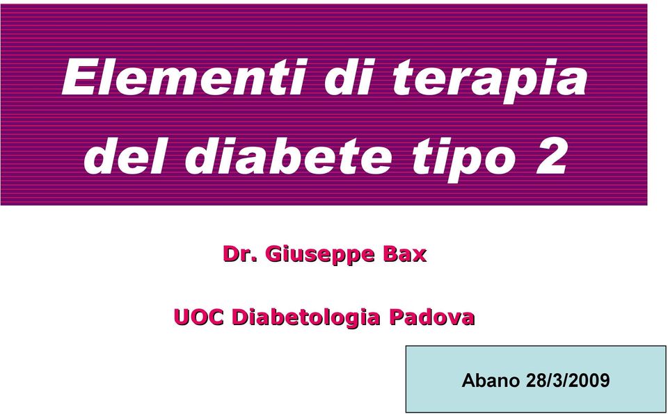 Giuseppe Bax UOC