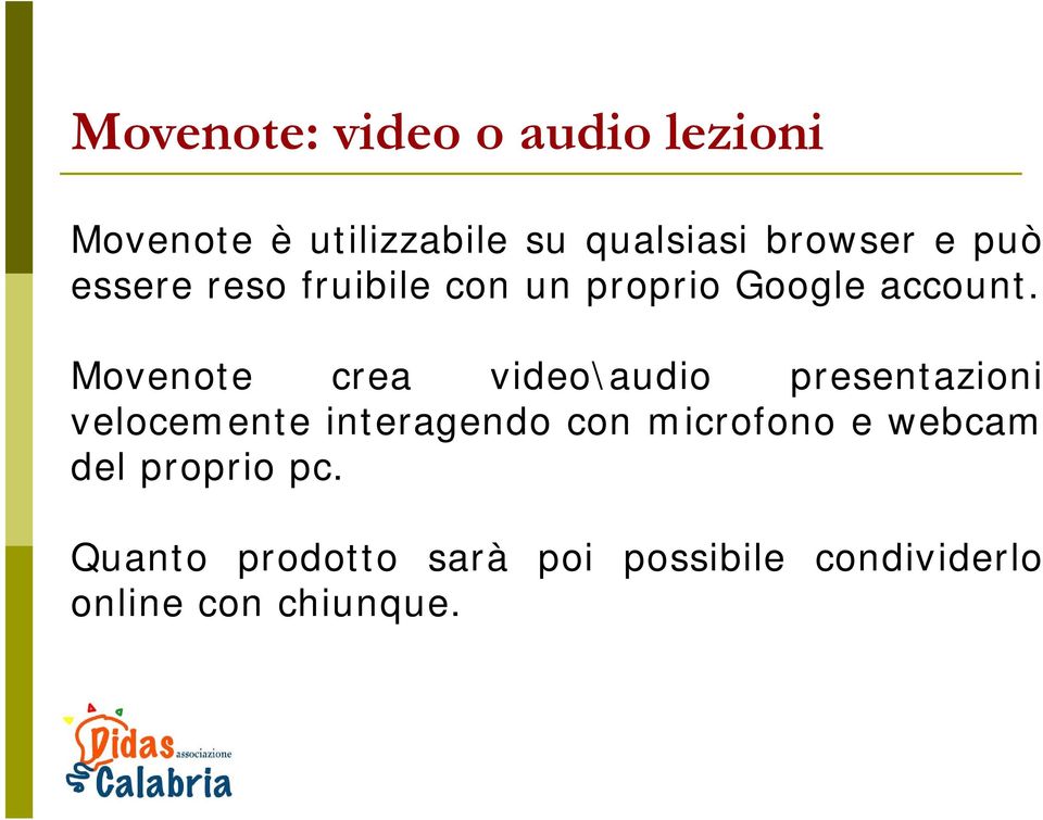 Movenote crea video\audio presentazioni velocemente interagendo con