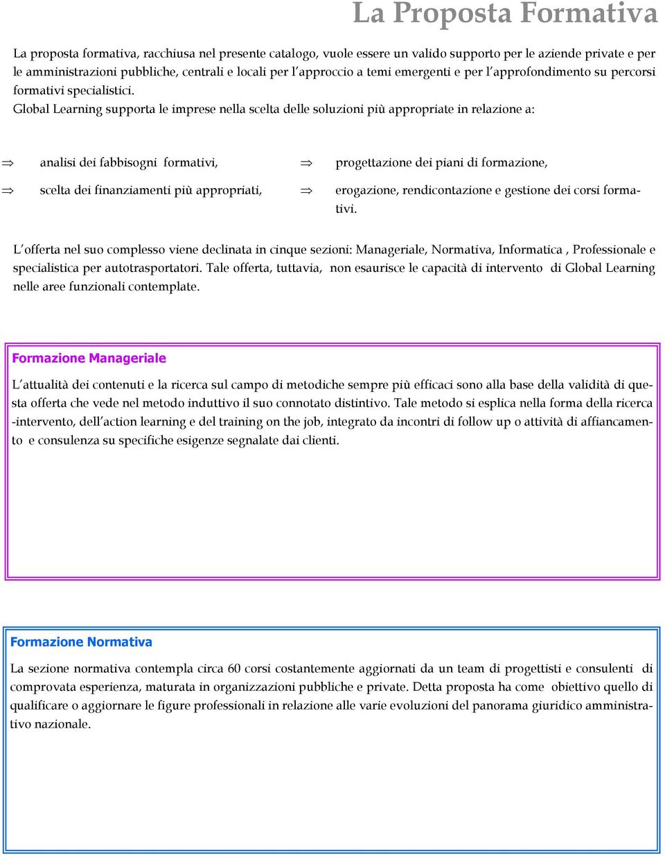 Global Learning supporta le imprese nella scelta delle soluzioni più appropriate in relazione a: analisi dei fabbisogni formativi, progettazione dei piani di formazione, scelta dei finanziamenti più