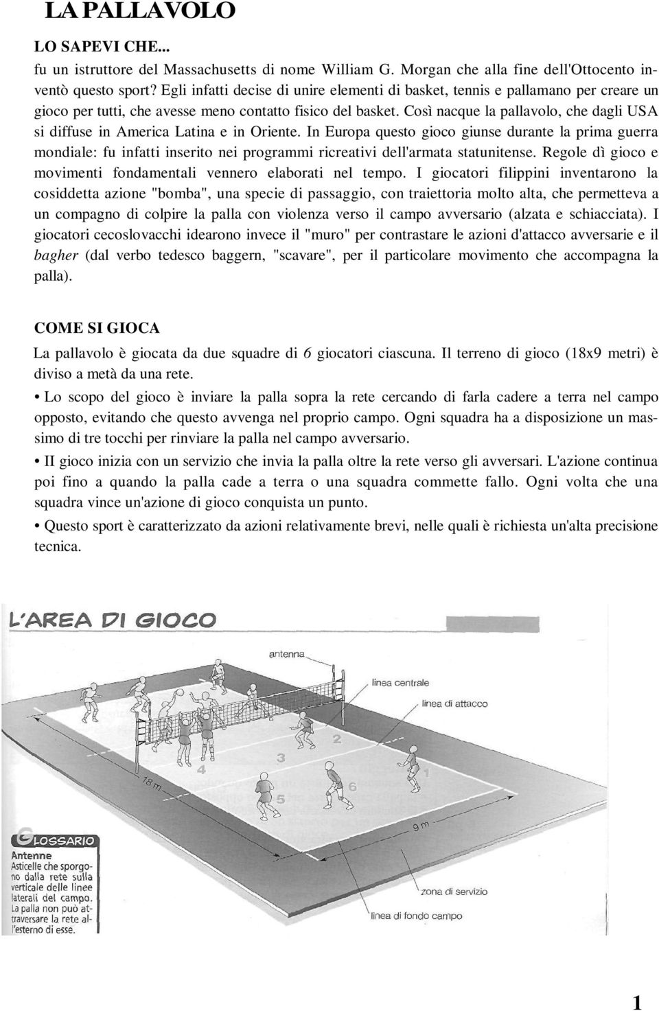 Così nacque la pallavolo, che dagli USA si diffuse in America Latina e in Oriente.