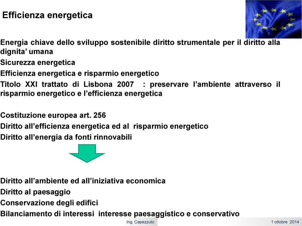 energetica Costituzione europea art.