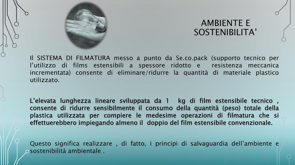 plastico utilizzato.