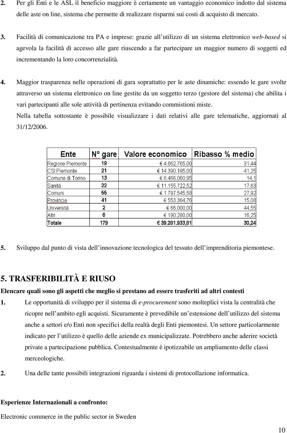 soggetti ed incrementando la loro concorrenzialità. 4.