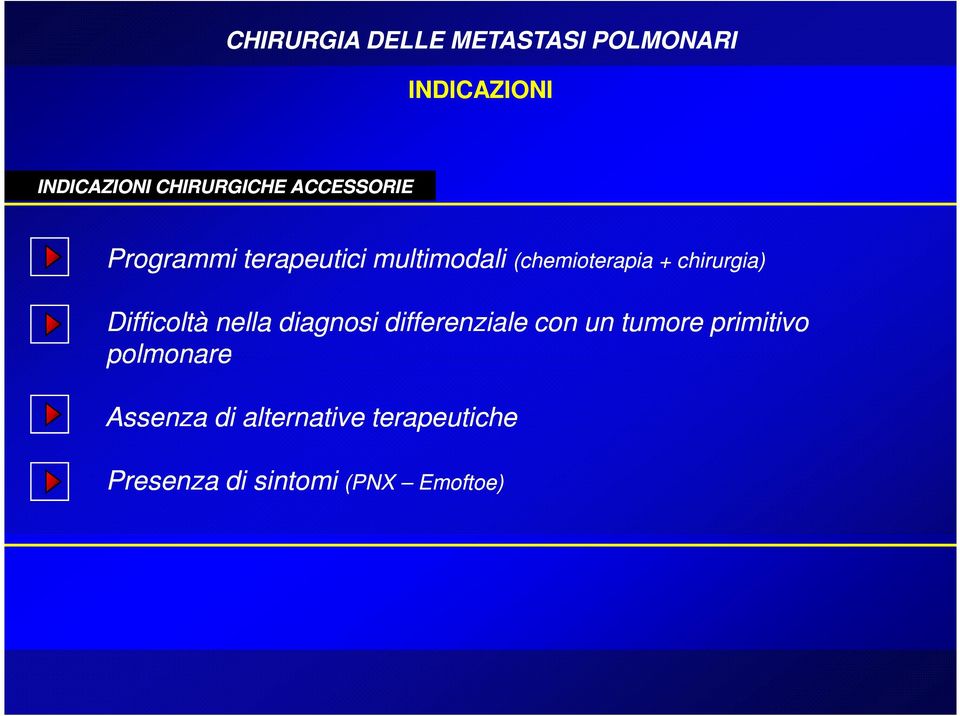 nella diagnosi differenziale con un tumore primitivo polmonare