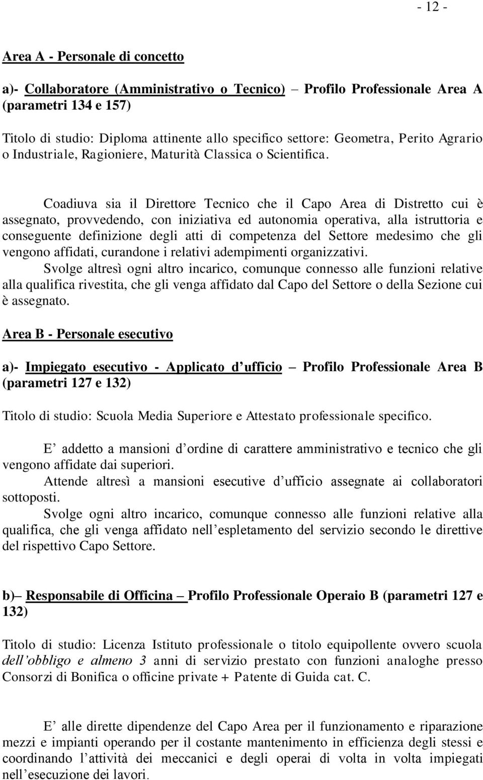 Coadiuva sia il Direttore Tecnico che il Capo Area di Distretto cui è assegnato, provvedendo, con iniziativa ed autonomia operativa, alla istruttoria e conseguente definizione degli atti di