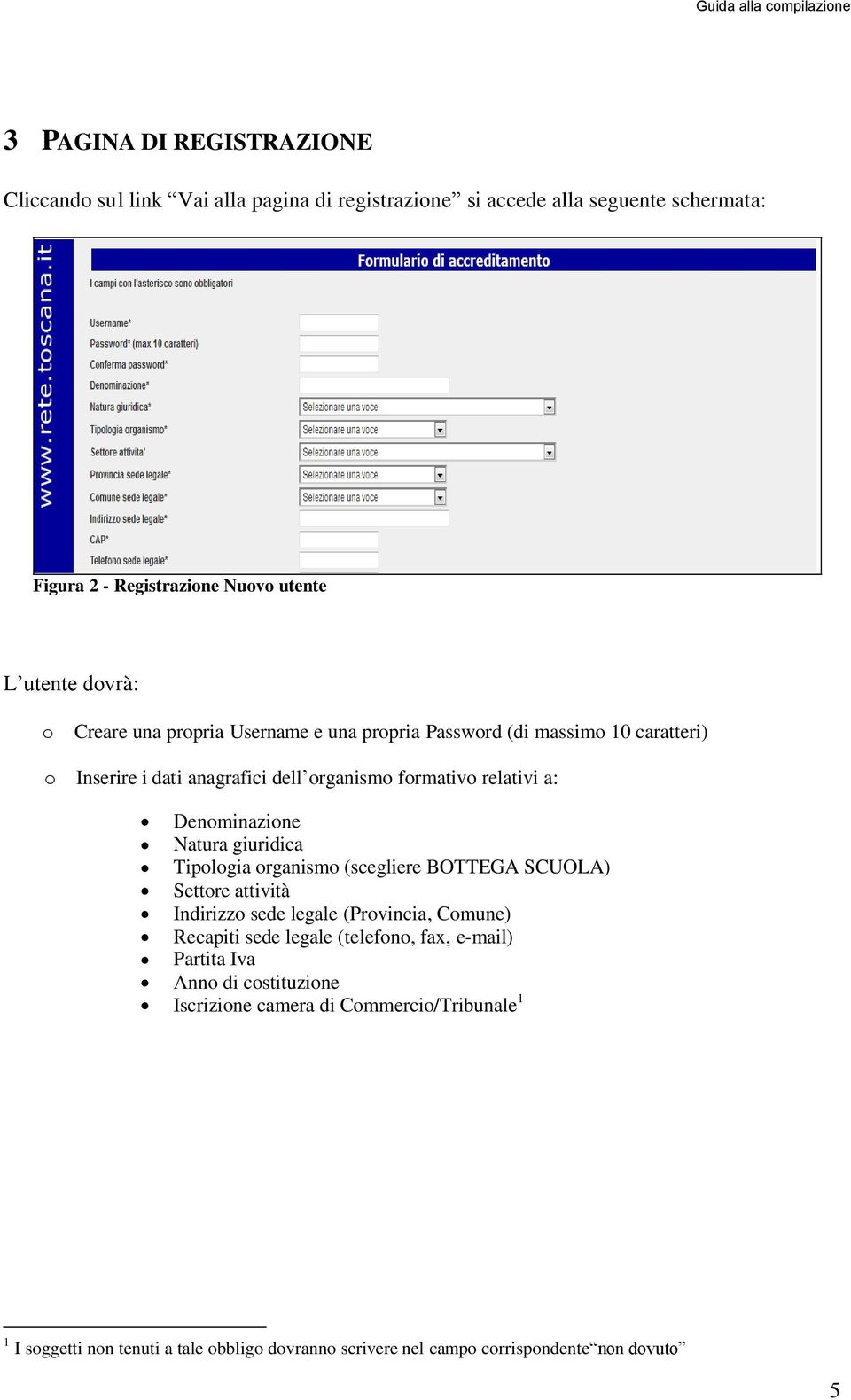 Natura giuridica Tipologia organismo (scegliere BOTTEGA SCUOLA) Settore attività Indirizzo sede legale (Provincia, Comune) Recapiti sede legale (telefono, fax,