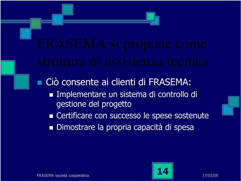 controllo di gestione del progetto Certificare con successo