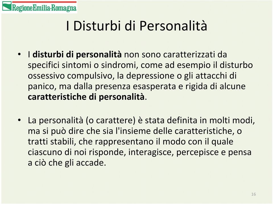 caratteristiche di personalità.