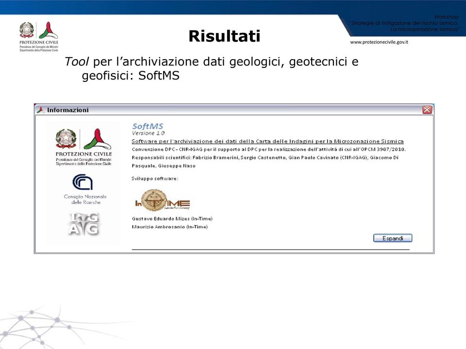 La microzonazione sismica Tool per l