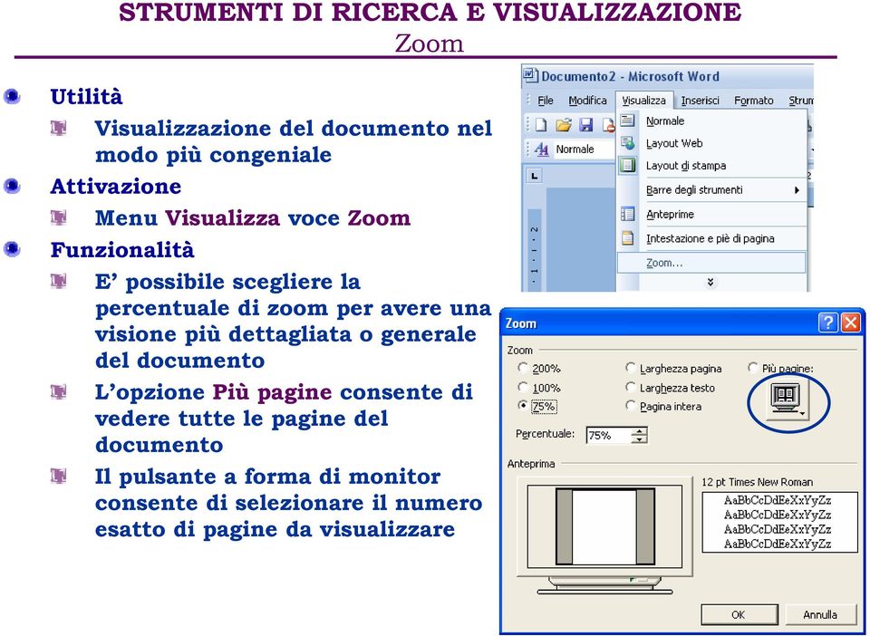 una visione più dettagliata o generale del documento L opzione Più pagine consente di vedere tutte le