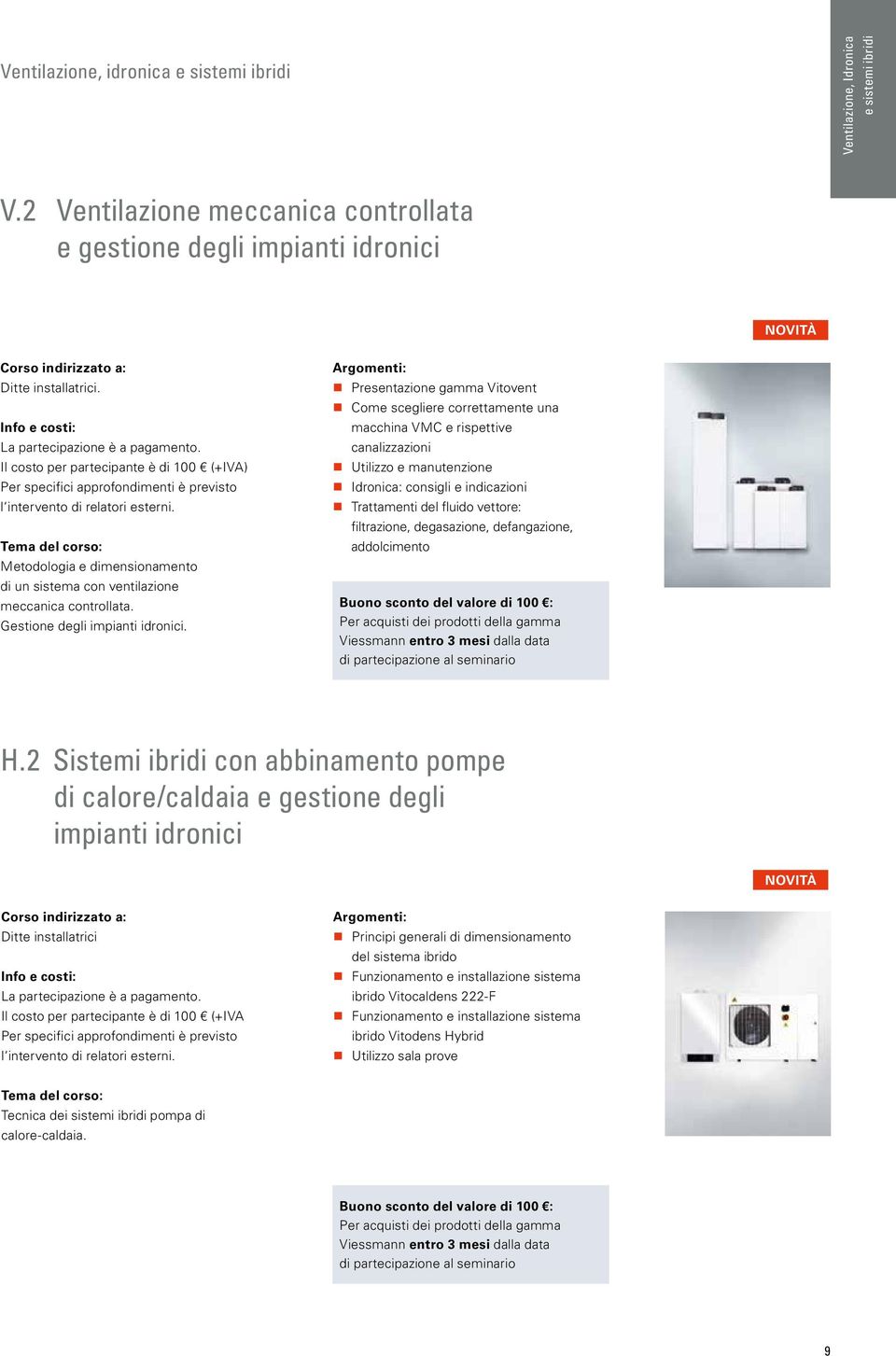 Gestione degli impianti idronici.