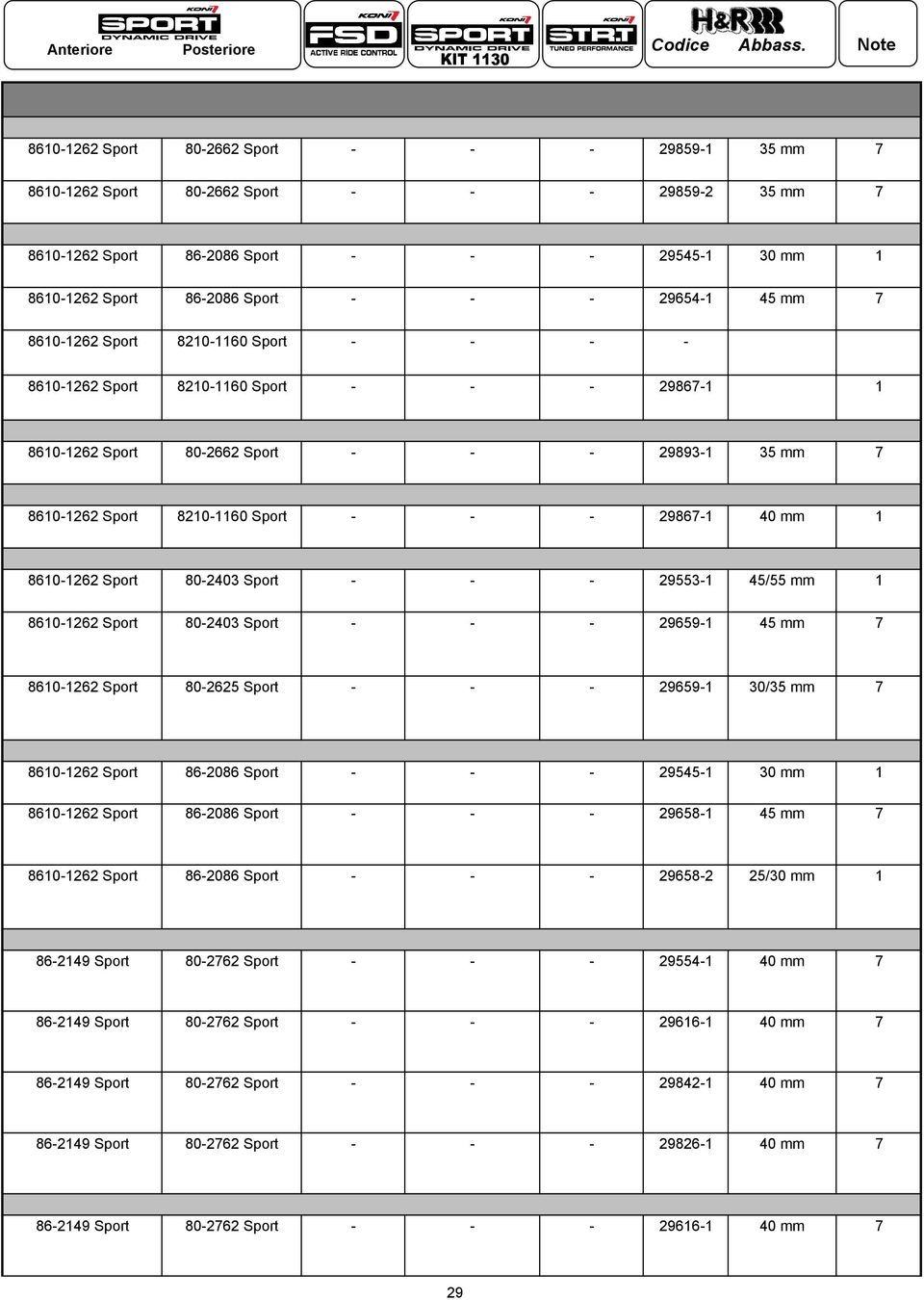 29654-1 45 mm 7 8610-1262 Sport 8210-1160 Sport - - - - 8610-1262 Sport 8210-1160 Sport - - - 29867-1 1 8610-1262 Sport 80-2662 Sport - - - 29893-1 35 mm 7 8610-1262 Sport 8210-1160 Sport - - -