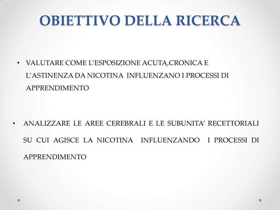 DI APPRENDIMENTO ANALIZZARE LE AREE CEREBRALI E LE SUBUNITA