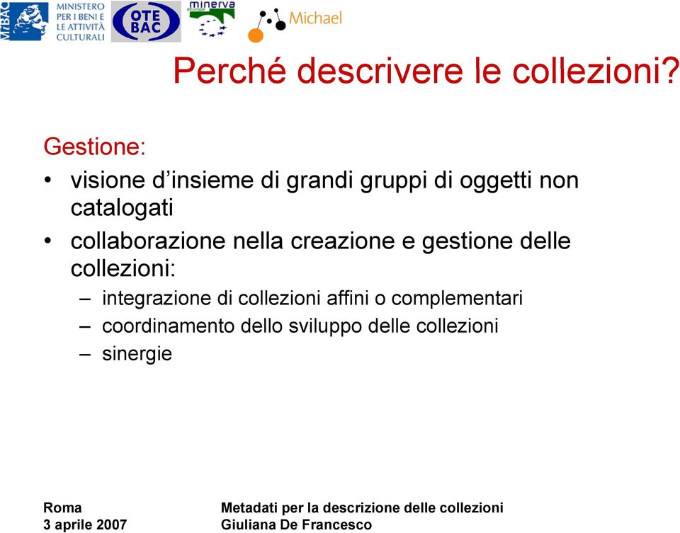 catalogati collaborazione nella creazione e gestione delle