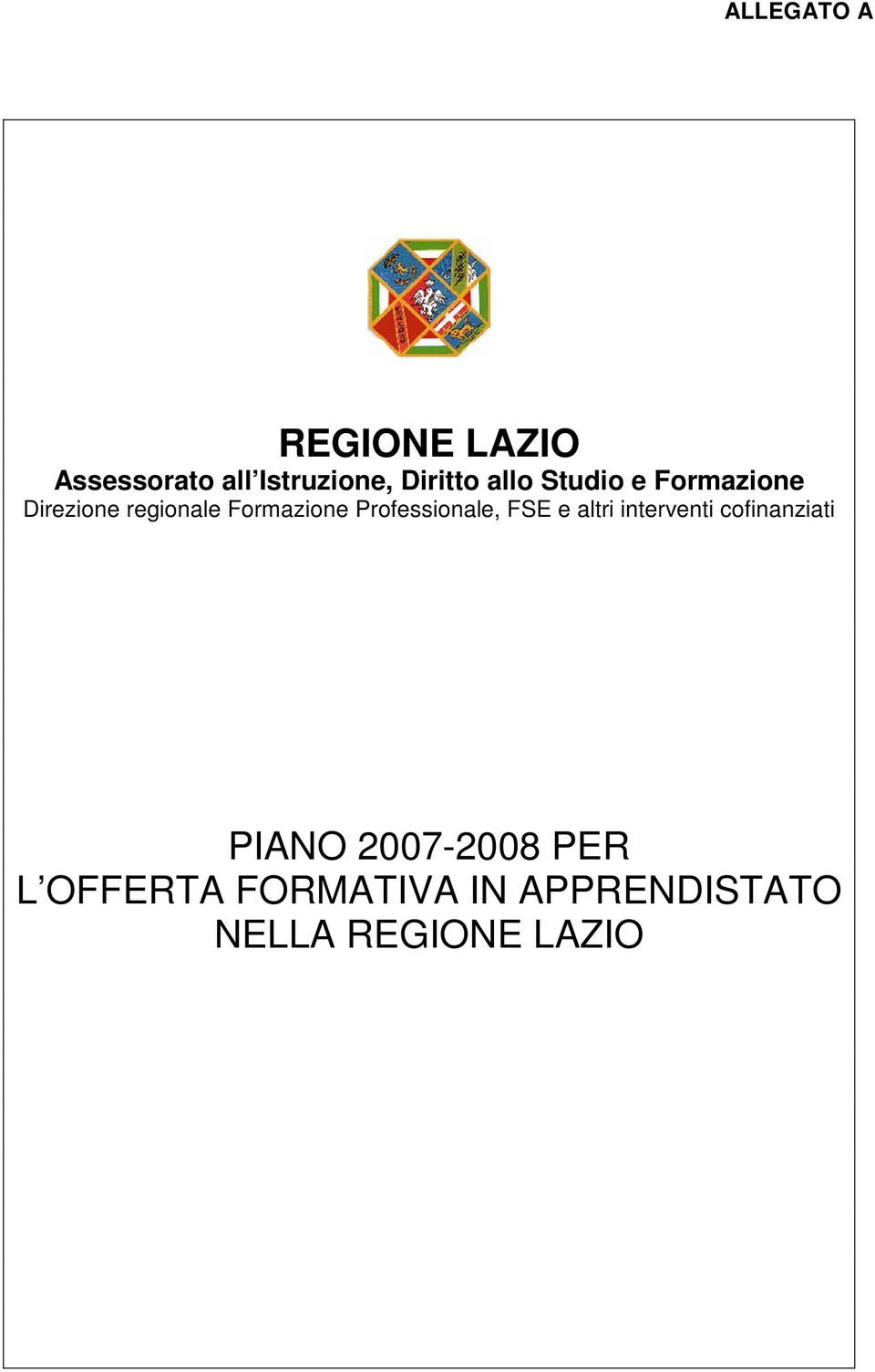 Professionale, FSE e altri interventi cofinanziati PIANO