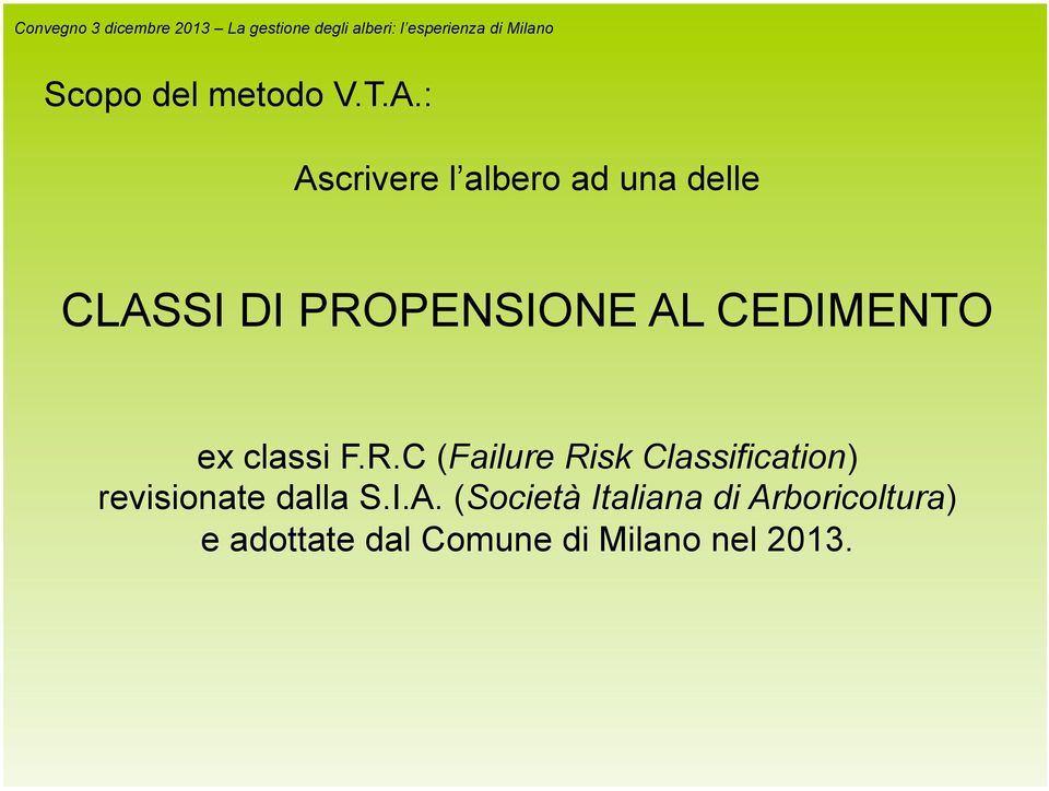 CEDIMENTO ex classi F.R.