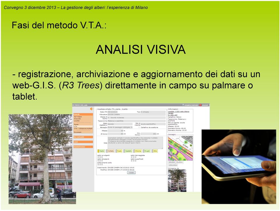 archiviazione e aggiornamento dei dati su