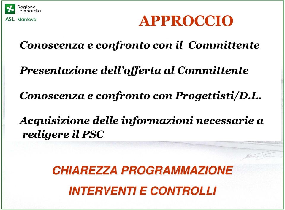 confronto con Progettisti/D.L.