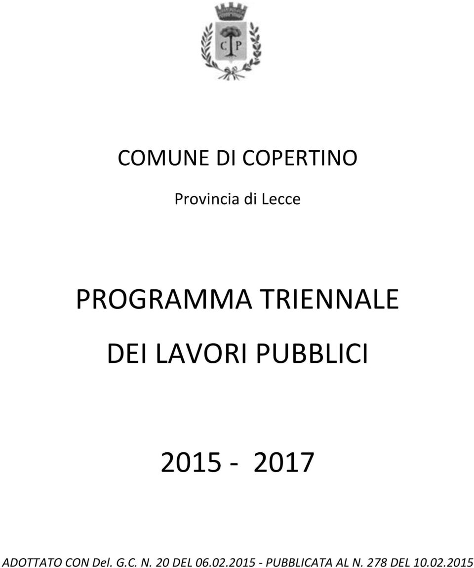 2015-2017 ADOTTATO CON Del. G.C. N.