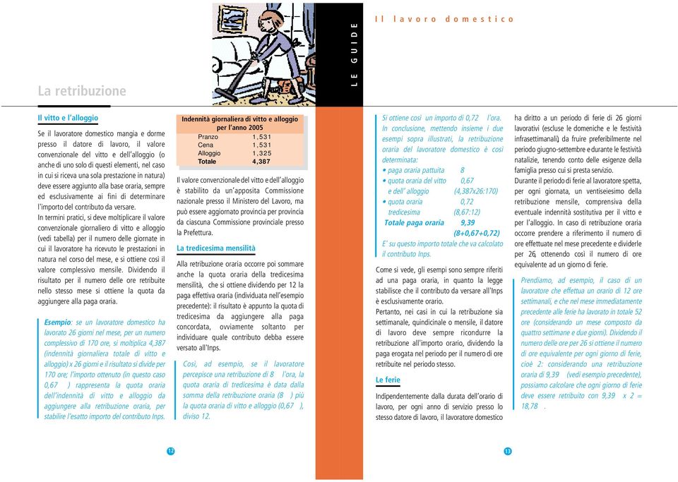 In termini pratici, si deve moltiplicare il valore convenzionale giornaliero di vitto e alloggio (vedi tabella) per il numero delle giornate in cui il lavoratore ha ricevuto le prestazioni in natura