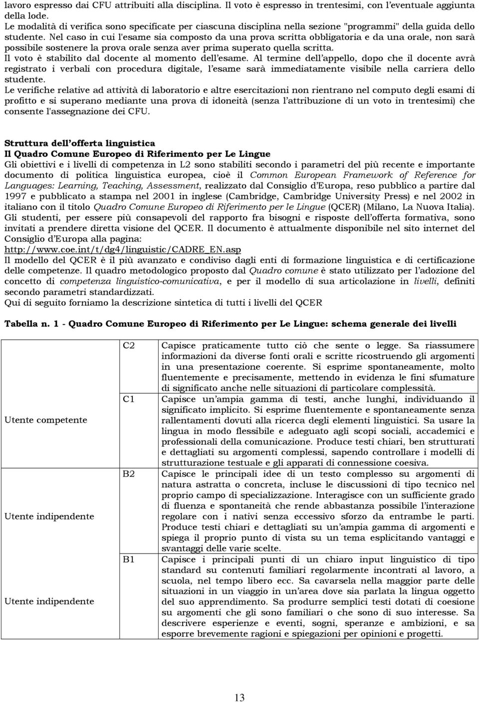 Nel caso in cui l'esame sia composto da una prova scritta obbligatoria e da una orale, non sarà possibile sostenere la prova orale senza aver prima superato quella scritta.