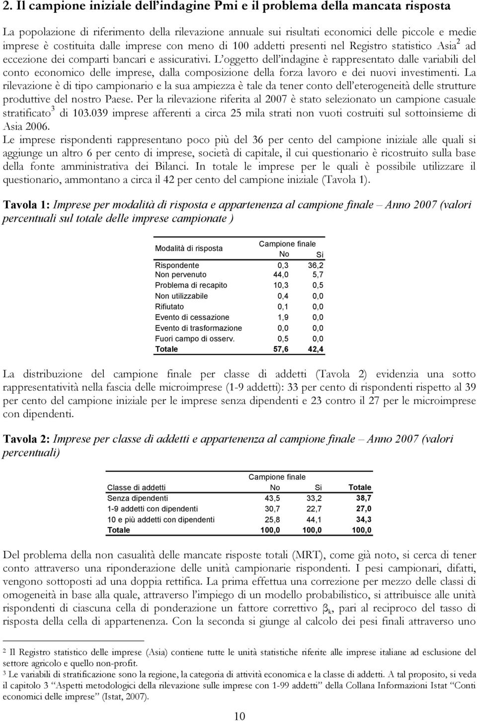 L oggetto dell indagine è rappresentato dalle variabili del conto economico delle imprese, dalla composizione della forza lavoro e dei nuovi investimenti.