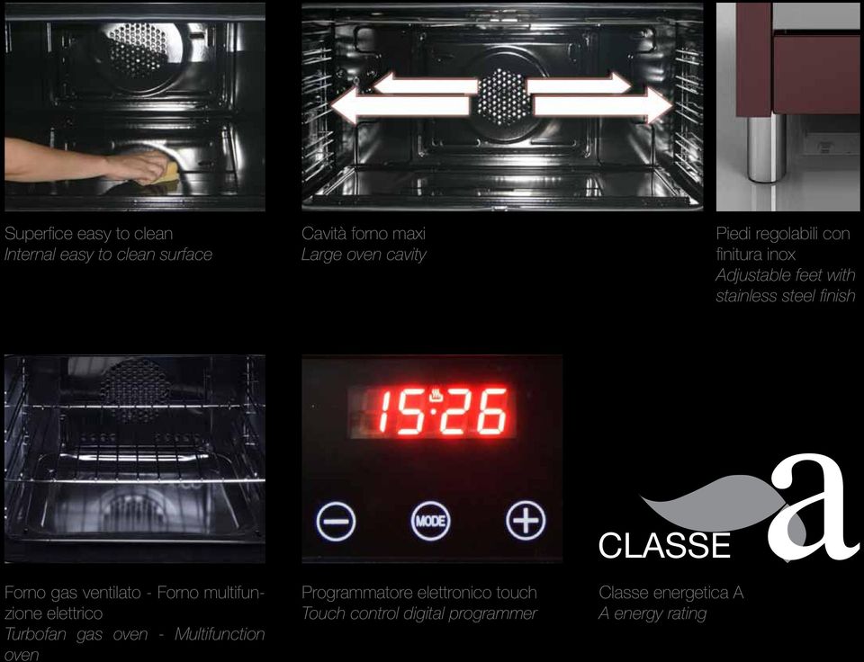 ventilato - Forno multifunzione elettrico Turbofan gas oven - Multifunction oven