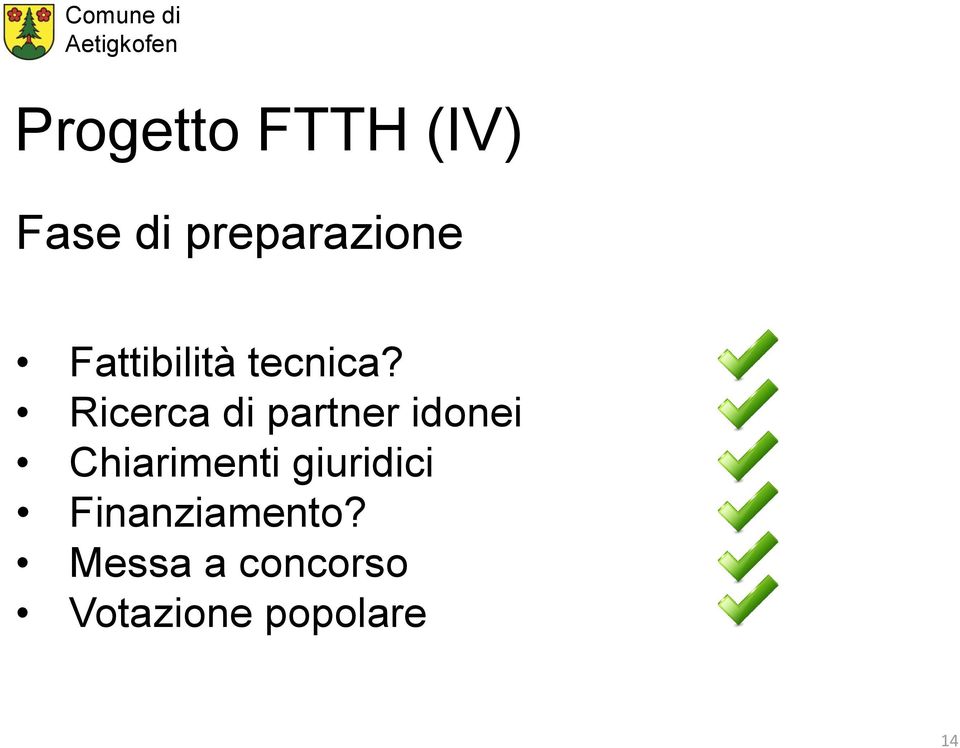 Ricerca di partner idonei Chiarimenti