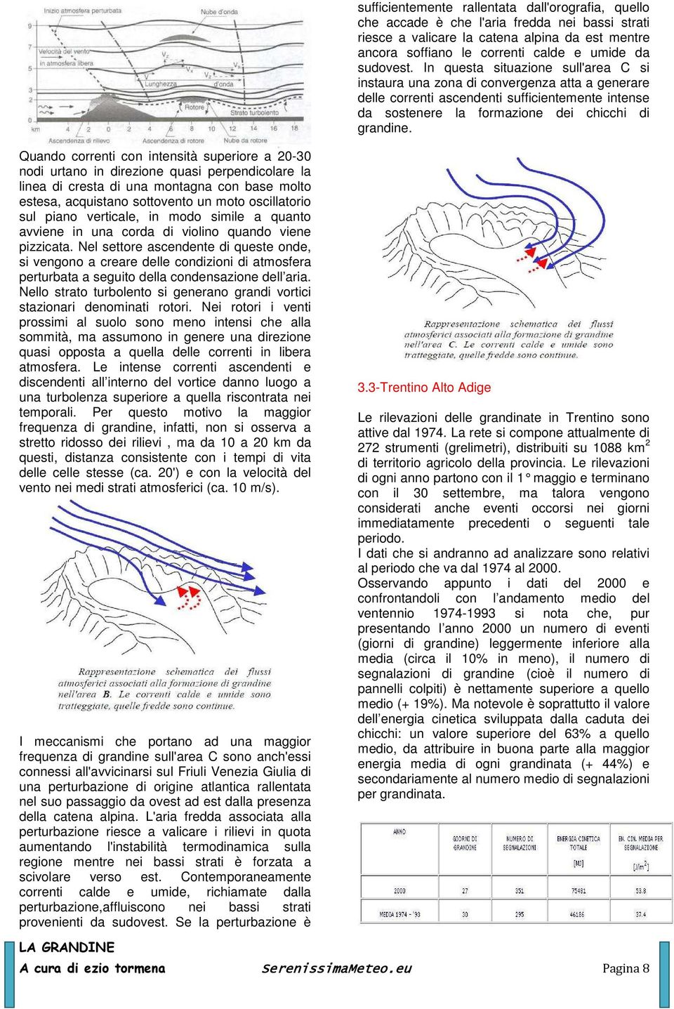 Quando correnti con intensità superiore a 20-30 nodi urtano in direzione quasi perpendicolare la linea di cresta di una montagna con base molto estesa, acquistano sottovento un moto oscillatorio sul