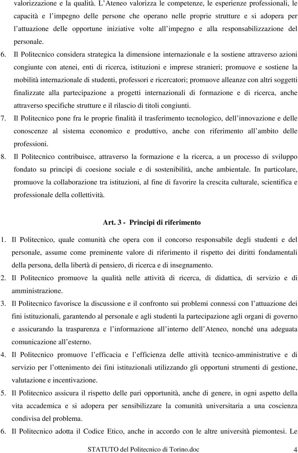 all impegno e alla responsabilizzazione del personale. 6.