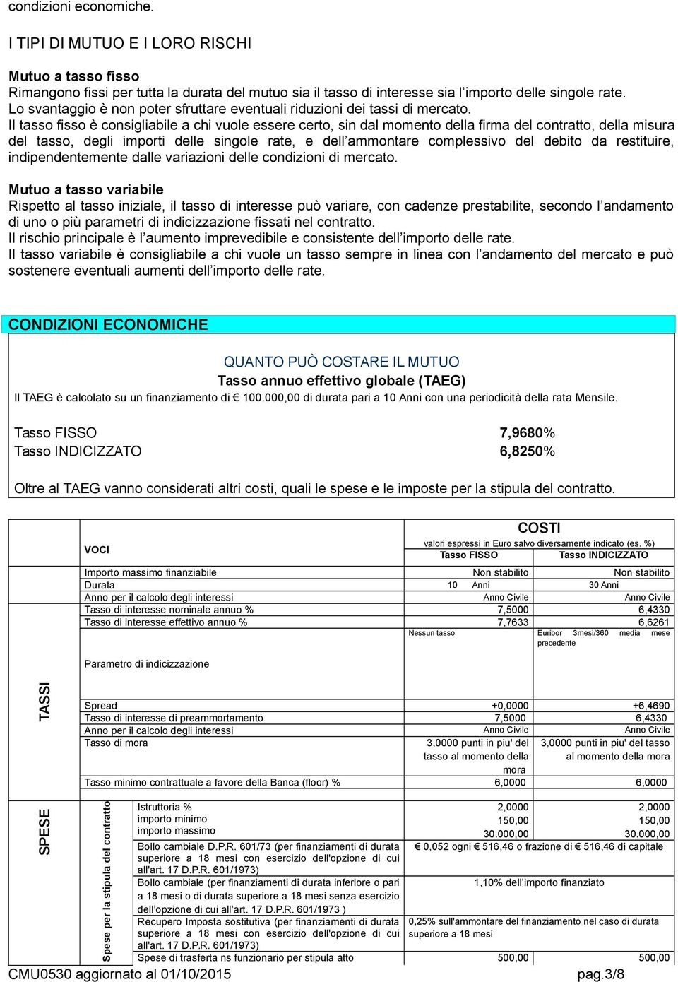 Il tasso fisso è consigliabile a chi vuole essere certo, sin dal momento della firma del contratto, della misura del tasso, degli importi delle singole rate, e dell ammontare complessivo del debito