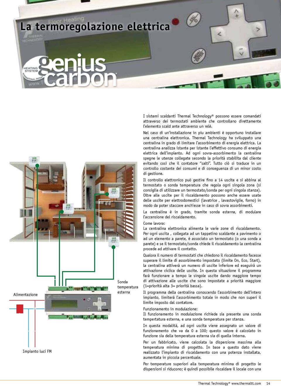 Thermal Technology ha sviluppato una centralina in grado di limitare l assorbimento di energia elettrica.