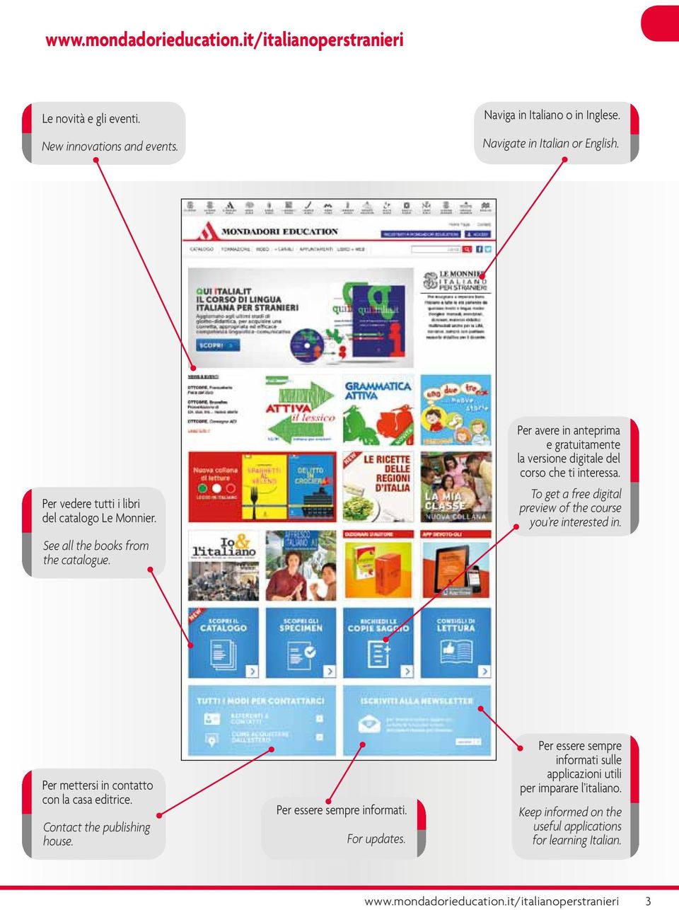 To get a free digital preview of the course you re interested in. Per mettersi in contatto con la casa editrice. Contact the publishing house. Per essere sempre informati.