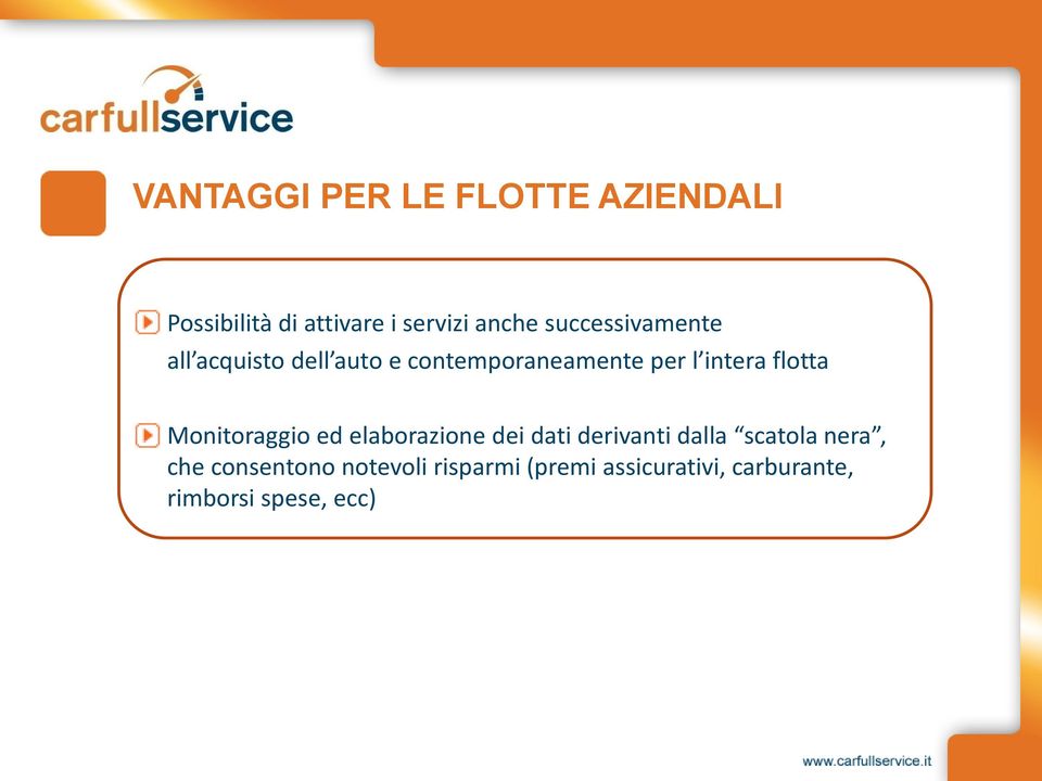 flotta Monitoraggio ed elaborazione dei dati derivanti dalla scatola nera,