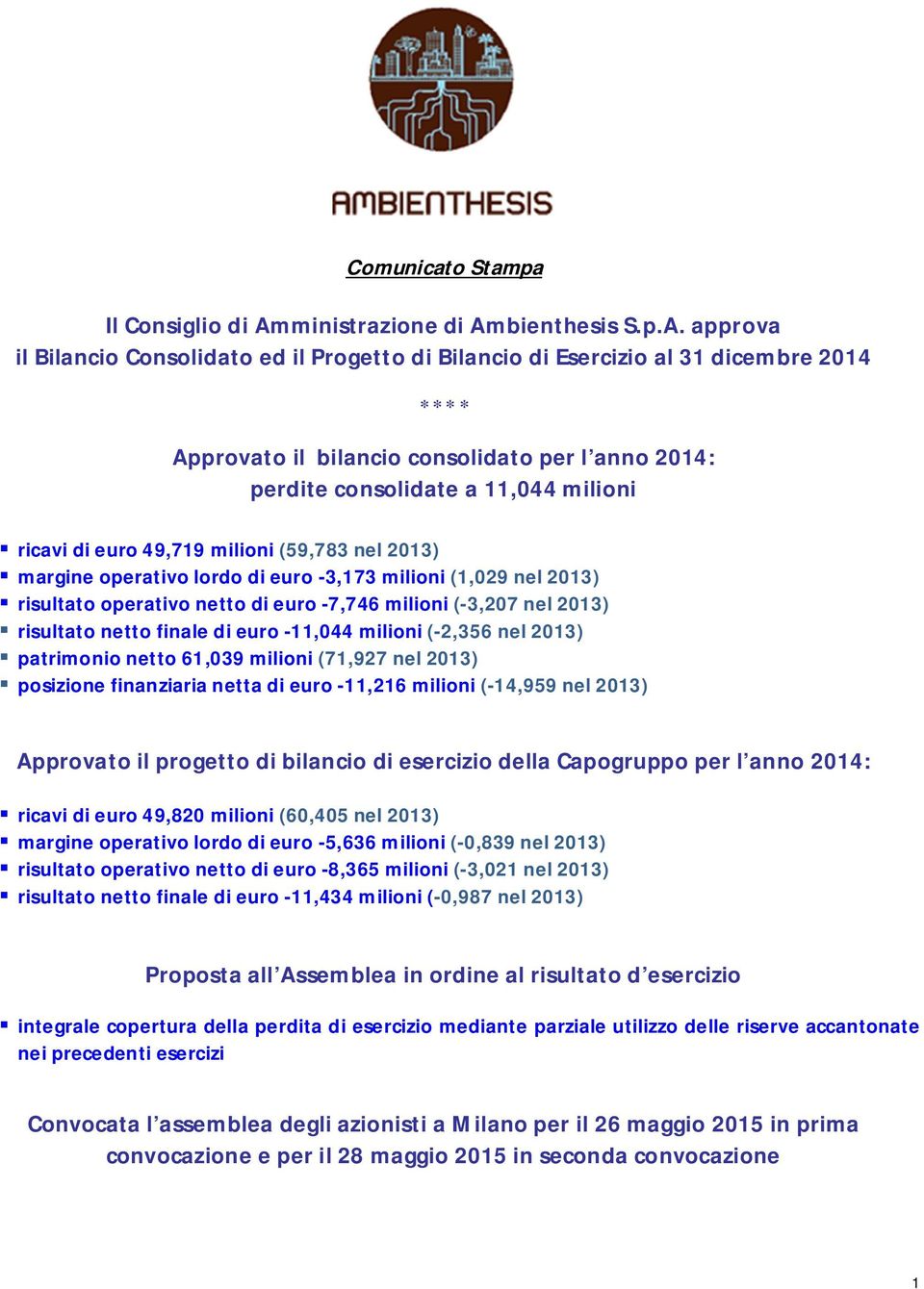 bienthesis S.p.A.