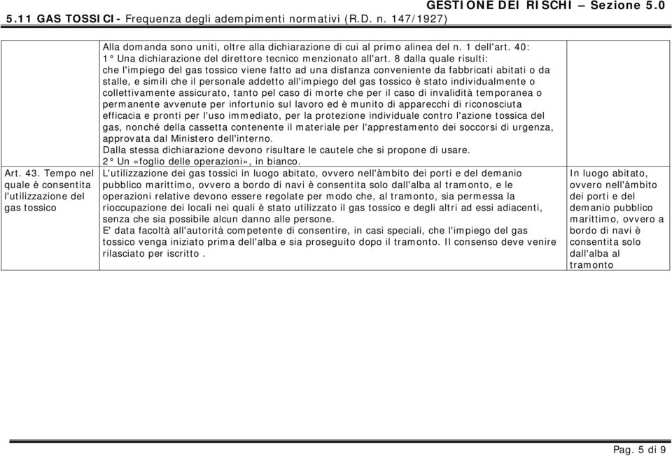 40: 1 Una dichiarazione del direttore tecnico menzionato all'art.