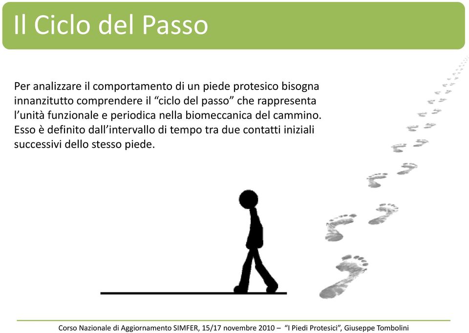 funzionale e periodica nella biomeccanica del dlcammino.