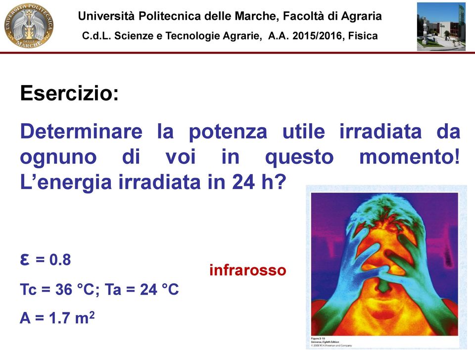 momento! L energia irradiata in 24 h?